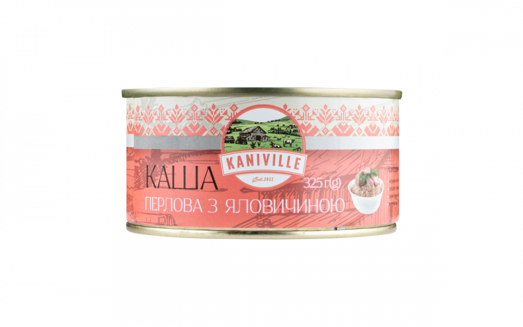 Каша перлова з яловичиною 325 г - ТМ Kaniville
