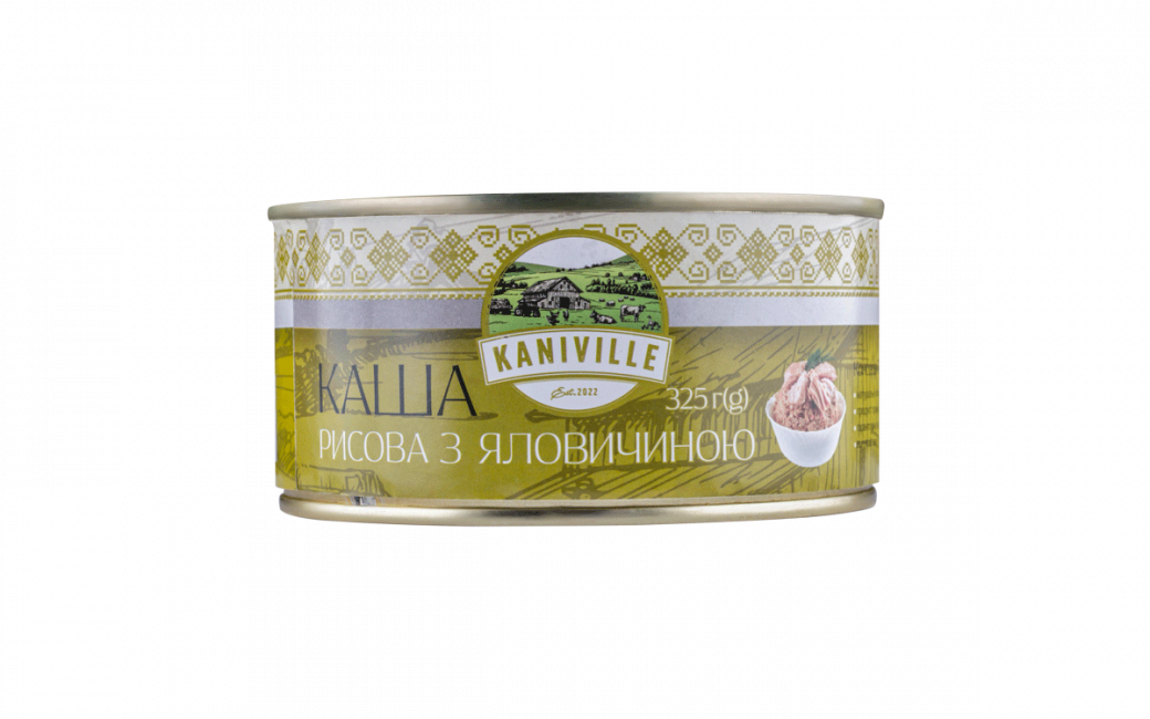Каша рисова з яловичиною 325 г - ТМ Kaniville