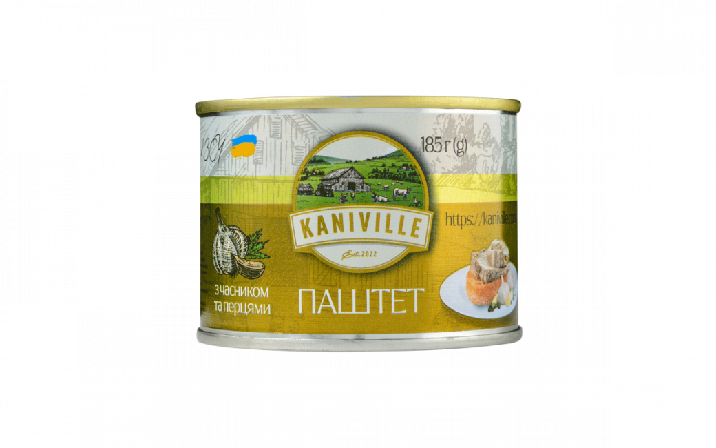 Паштет м’ясний Kaniville з часником та перцями 185 г