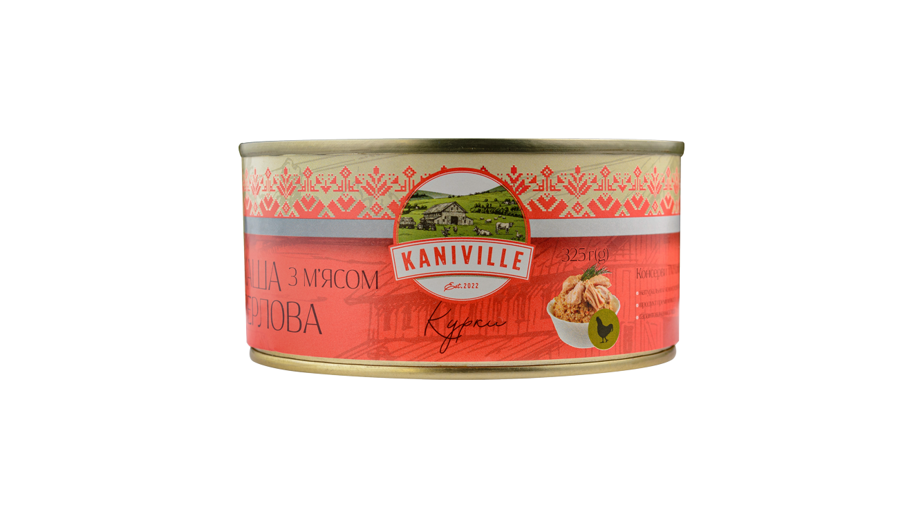 Каша перлова з курятиною 325 г - ТМ Kaniville